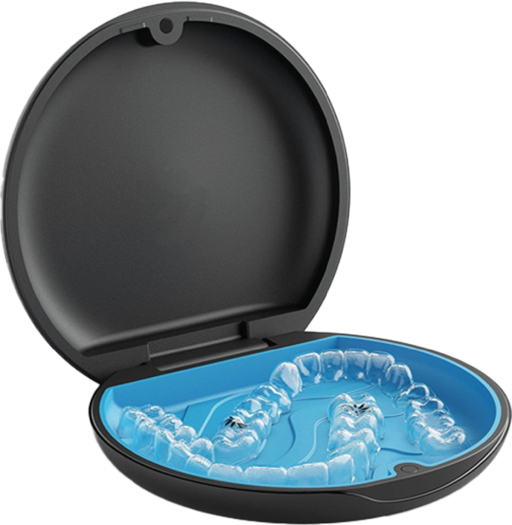 Illustration of Invisalign clear aligners